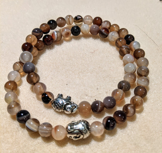 Botswana Agate Bracelet Set